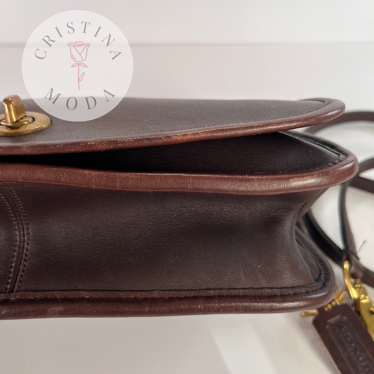 Vintage Coach NYC Convertible Clutch #9635 Mocha Brown