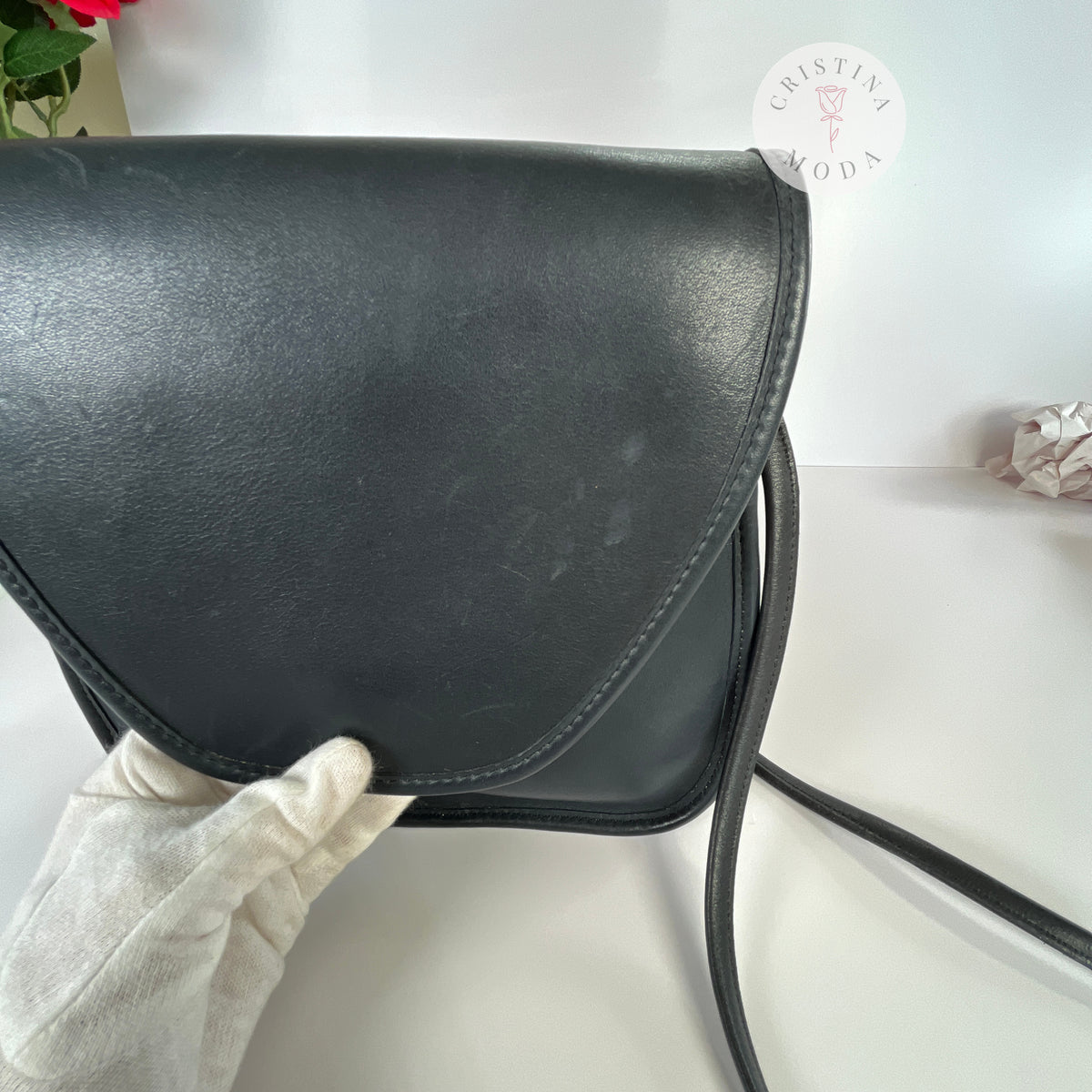 Vintage Coach Lindsay Bag 9888 Navy USA