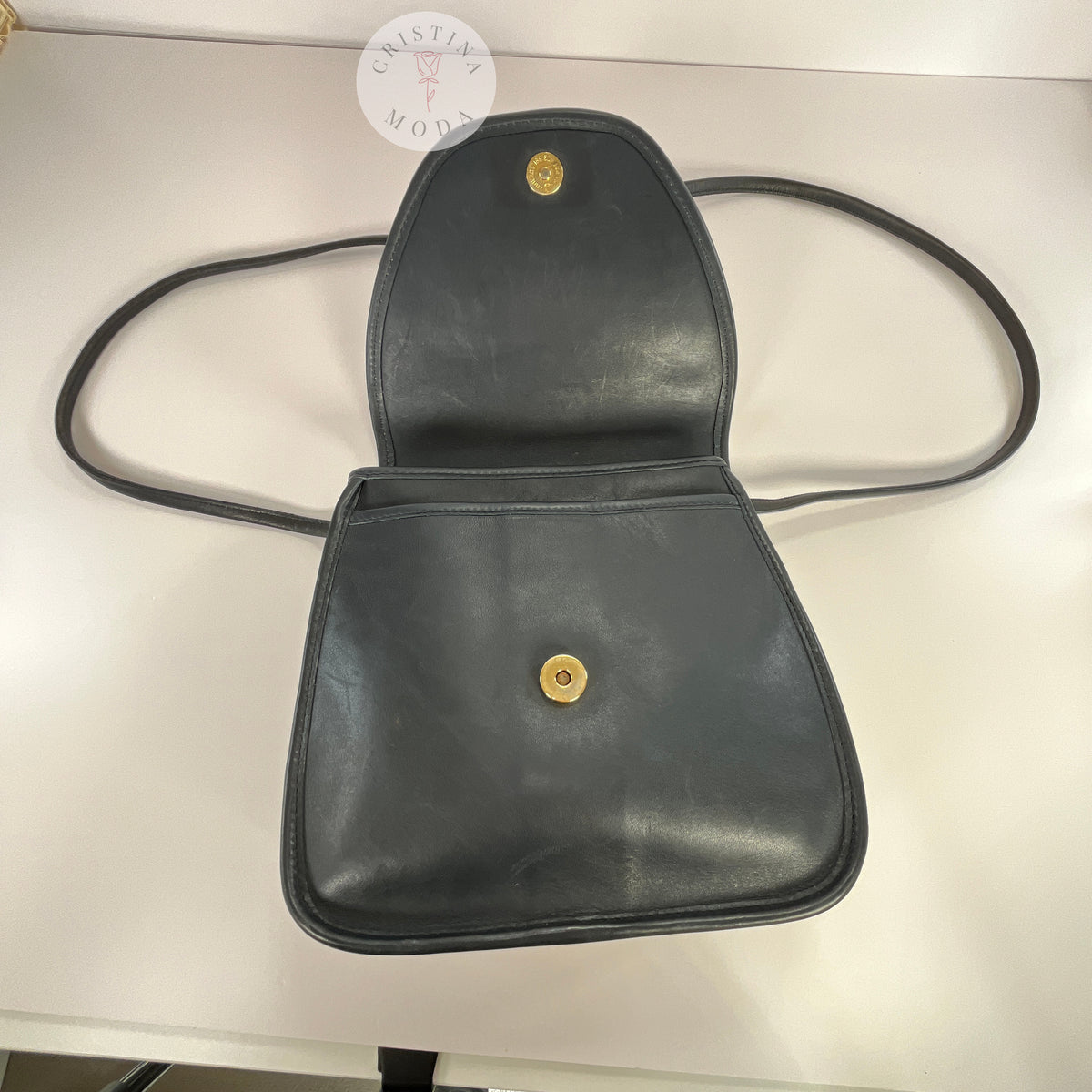 Vintage Coach Lindsay Bag 9888 Navy USA