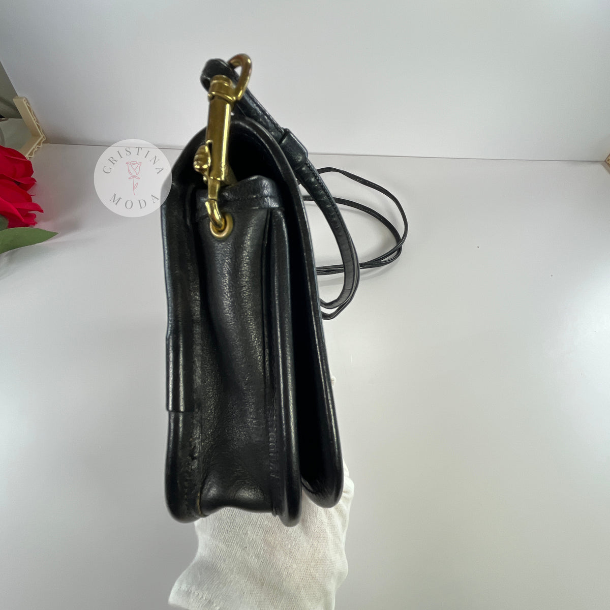Vintage Coach NYC Early Dinky Bag Mini Clutch 9375 Black 1980s