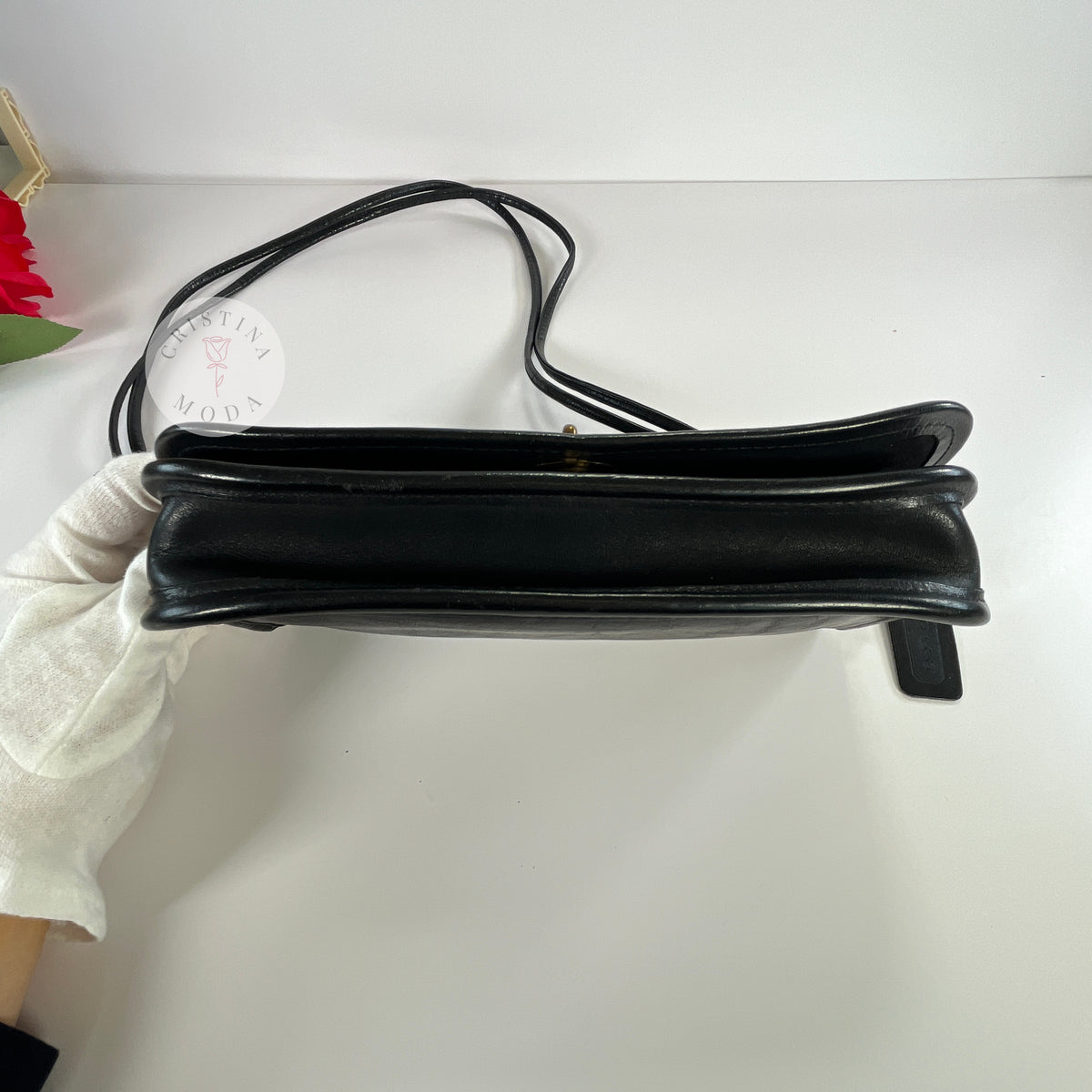 Vintage Coach NYC Early Dinky Bag Mini Clutch 9375 Black 1980s