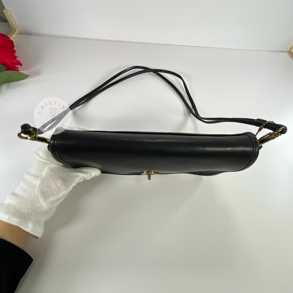 Vintage Coach NYC Early Dinky Bag Mini Clutch 9375 Black 1980s