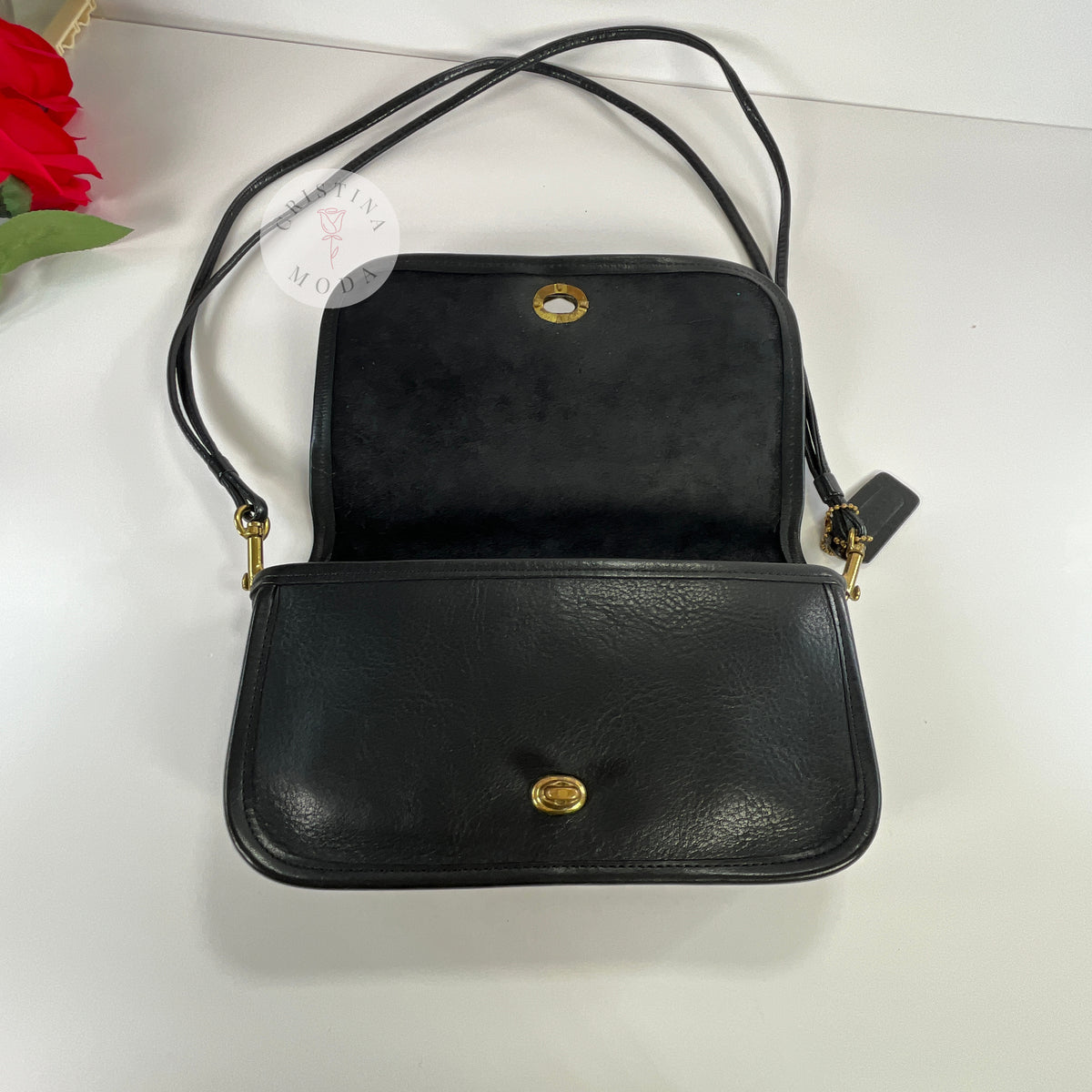 Vintage Coach NYC Early Dinky Bag Mini Clutch 9375 Black 1980s