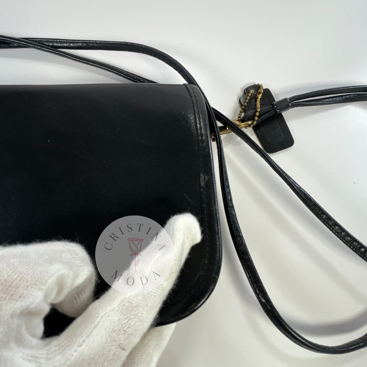 Vintage Coach NYC Early Dinky Bag Mini Clutch 9375 Black 1980s