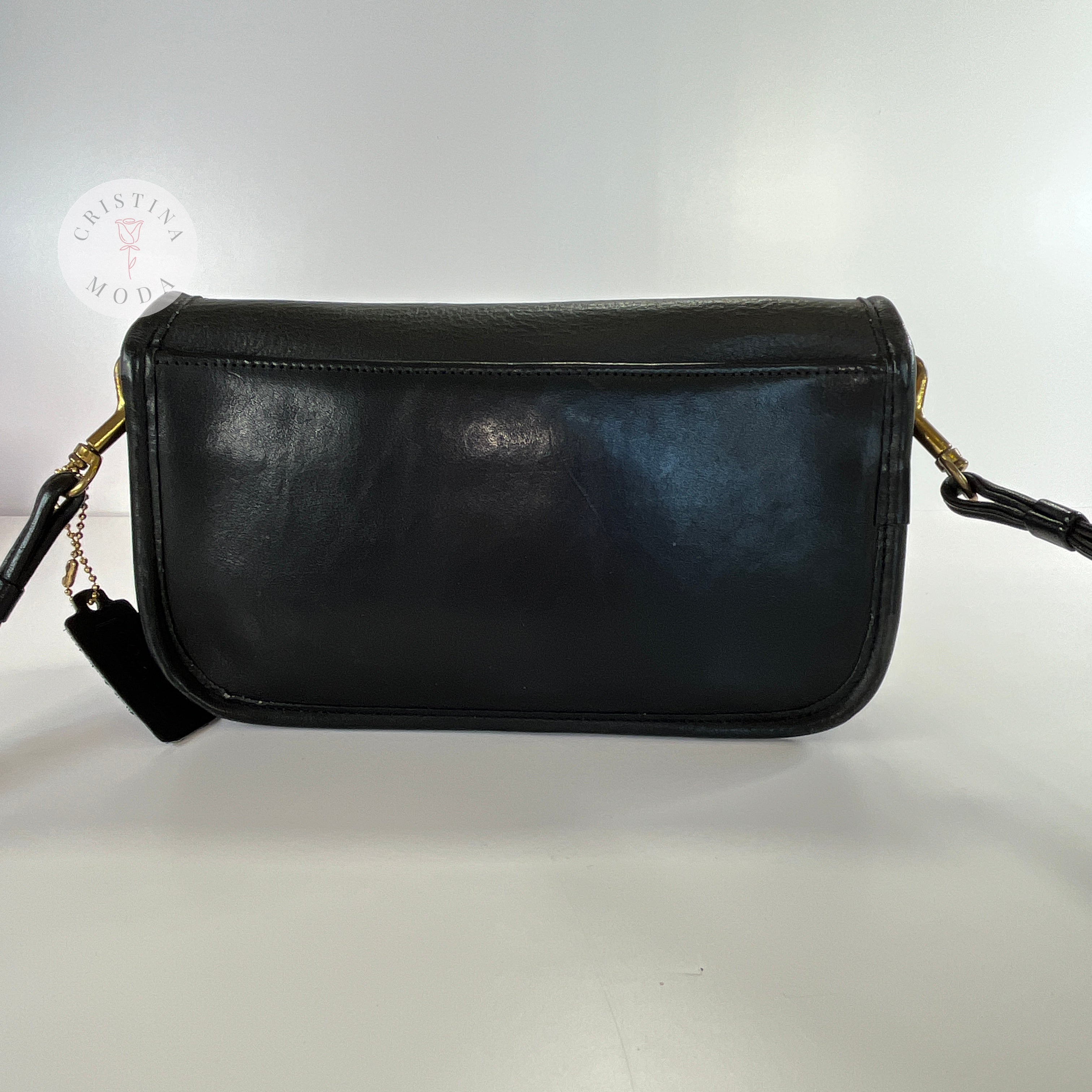 Vintage Coach NYC Mini Clutch 9375 Early Dinky Bag Black