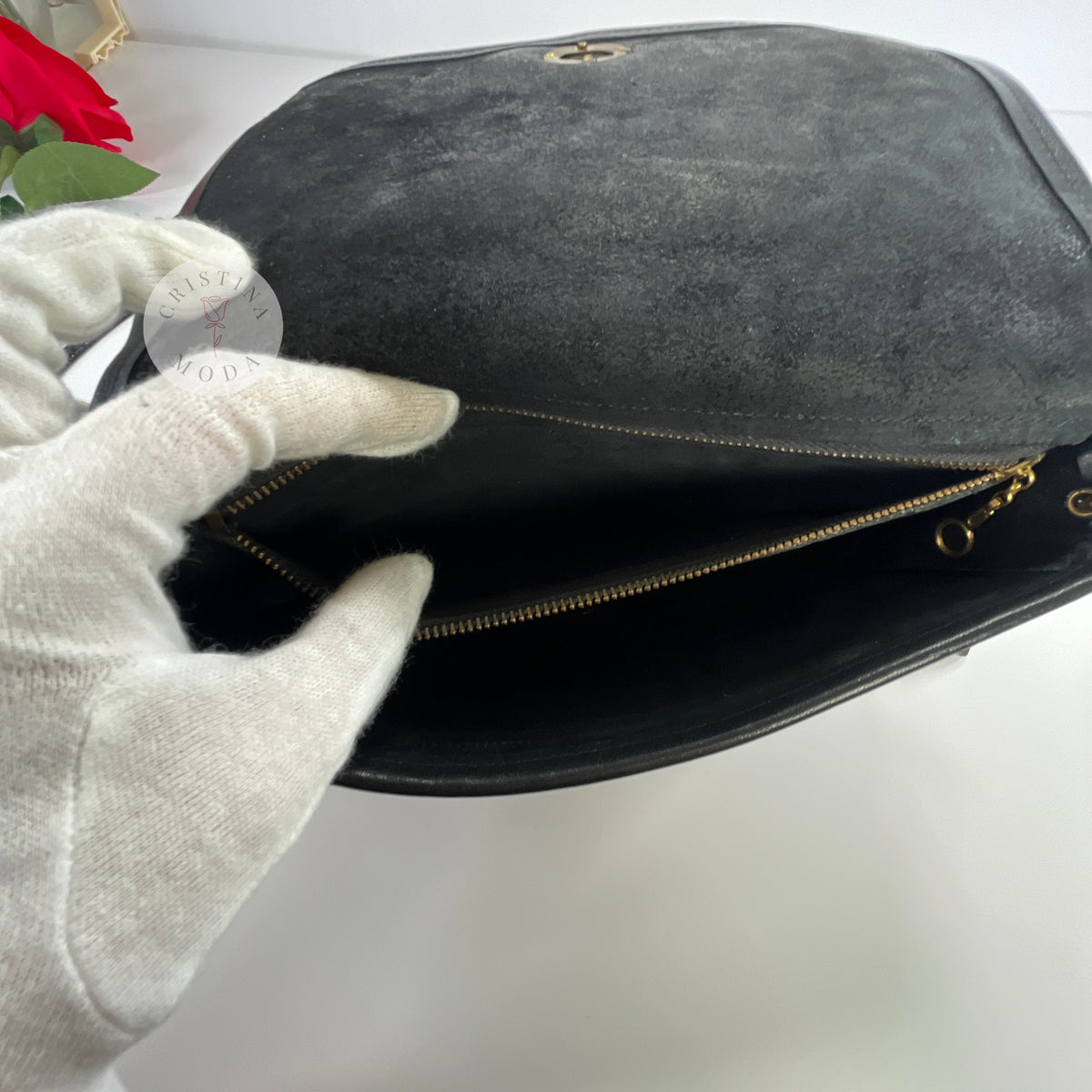 Vintage Coach NYC Early Dinky Bag Mini Clutch 9375 Black 1980s