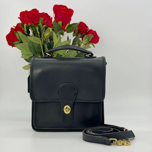 Vintage Coach Station Bag 5130 Black Costa Rica 2000