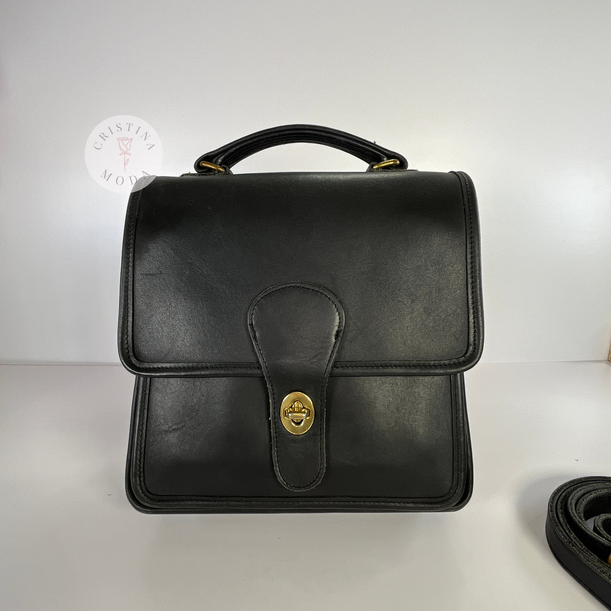 Vintage Coach Station Bag 5130 Black Costa Rica 2000