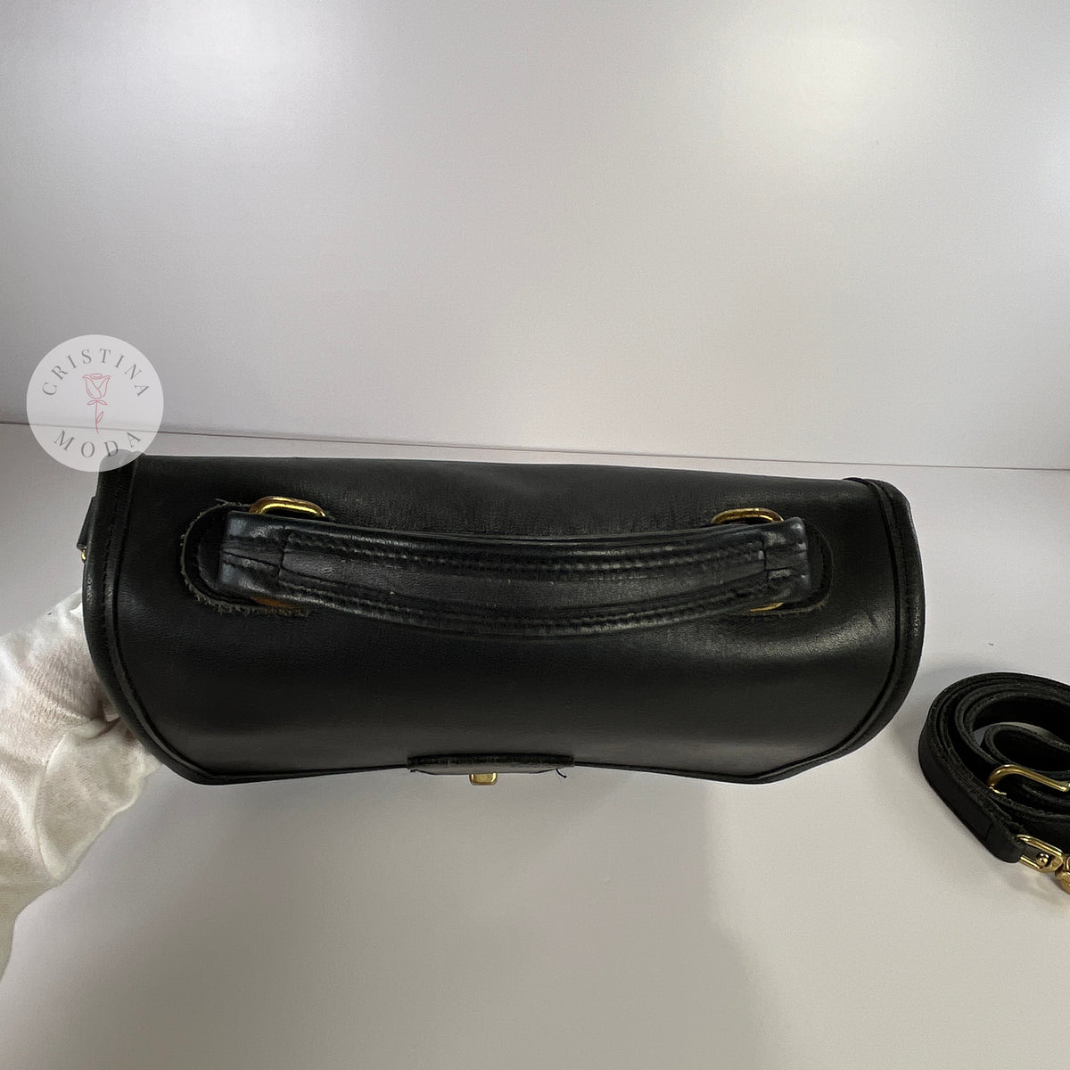 Vintage Coach Station Bag 5130 Black Costa Rica 2000