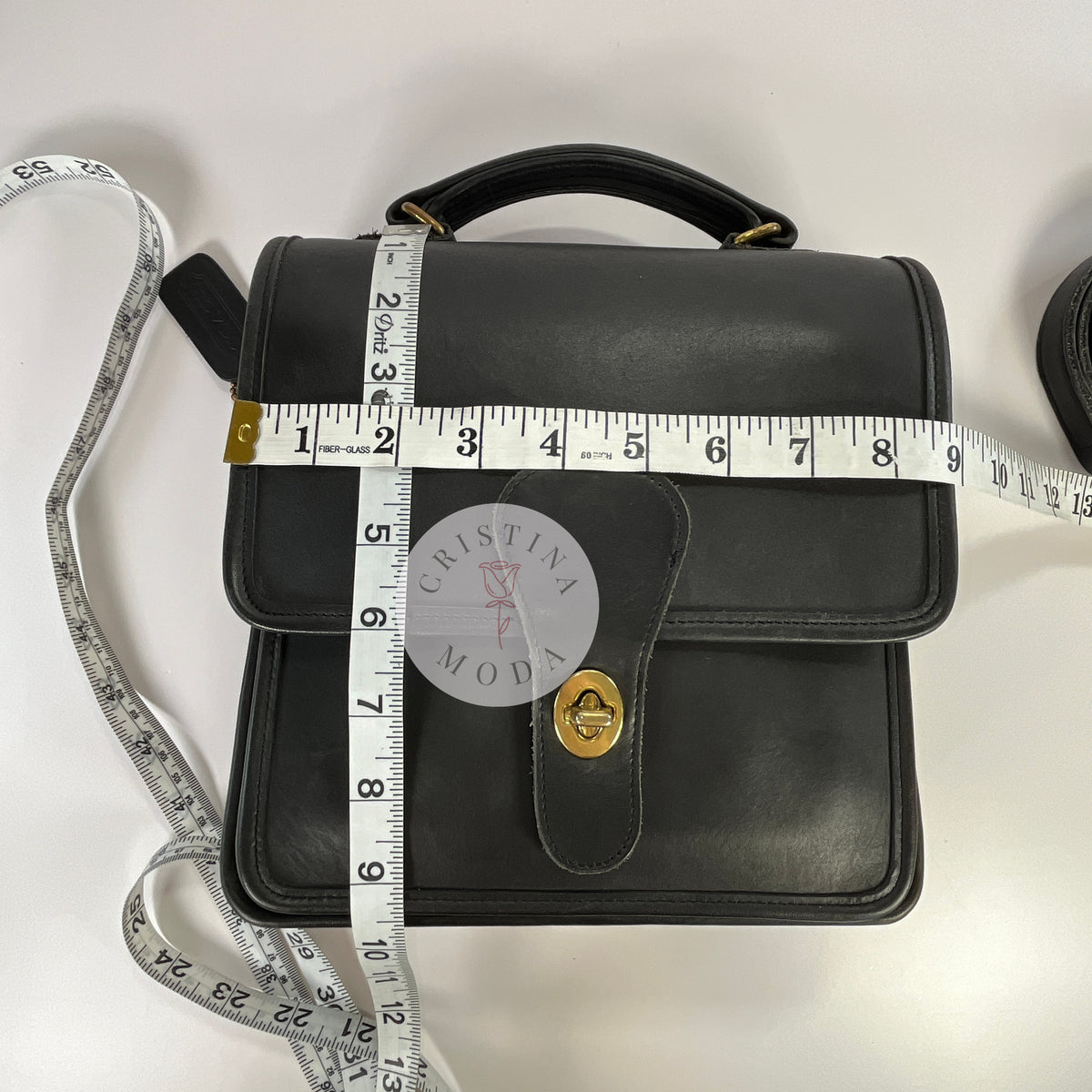 Vintage Coach Station Bag 5130 Black Costa Rica 2000