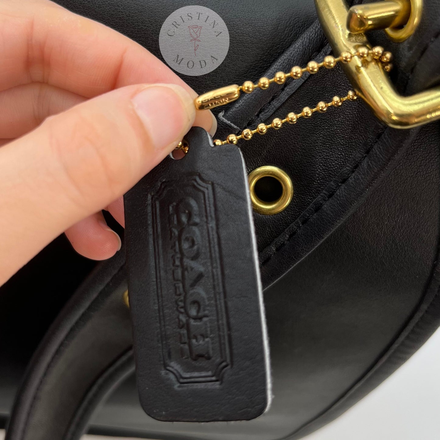 Close up photo of the hangtag
