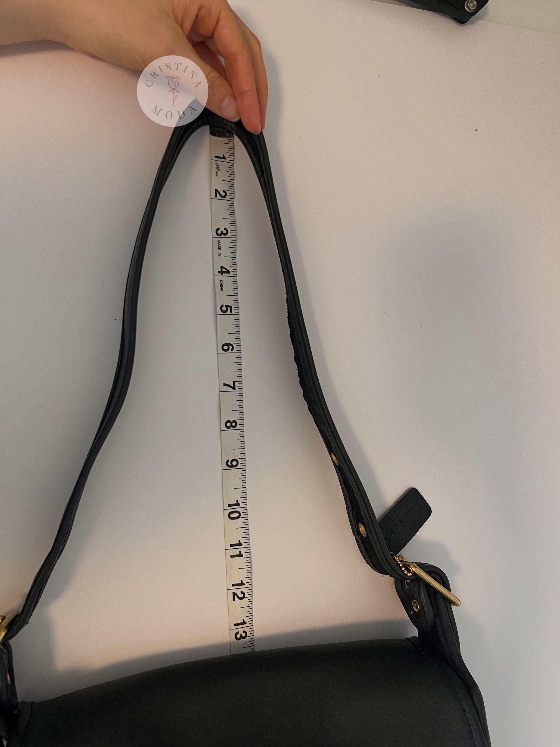 Photo with measuring tape that shows the strap drop measurement