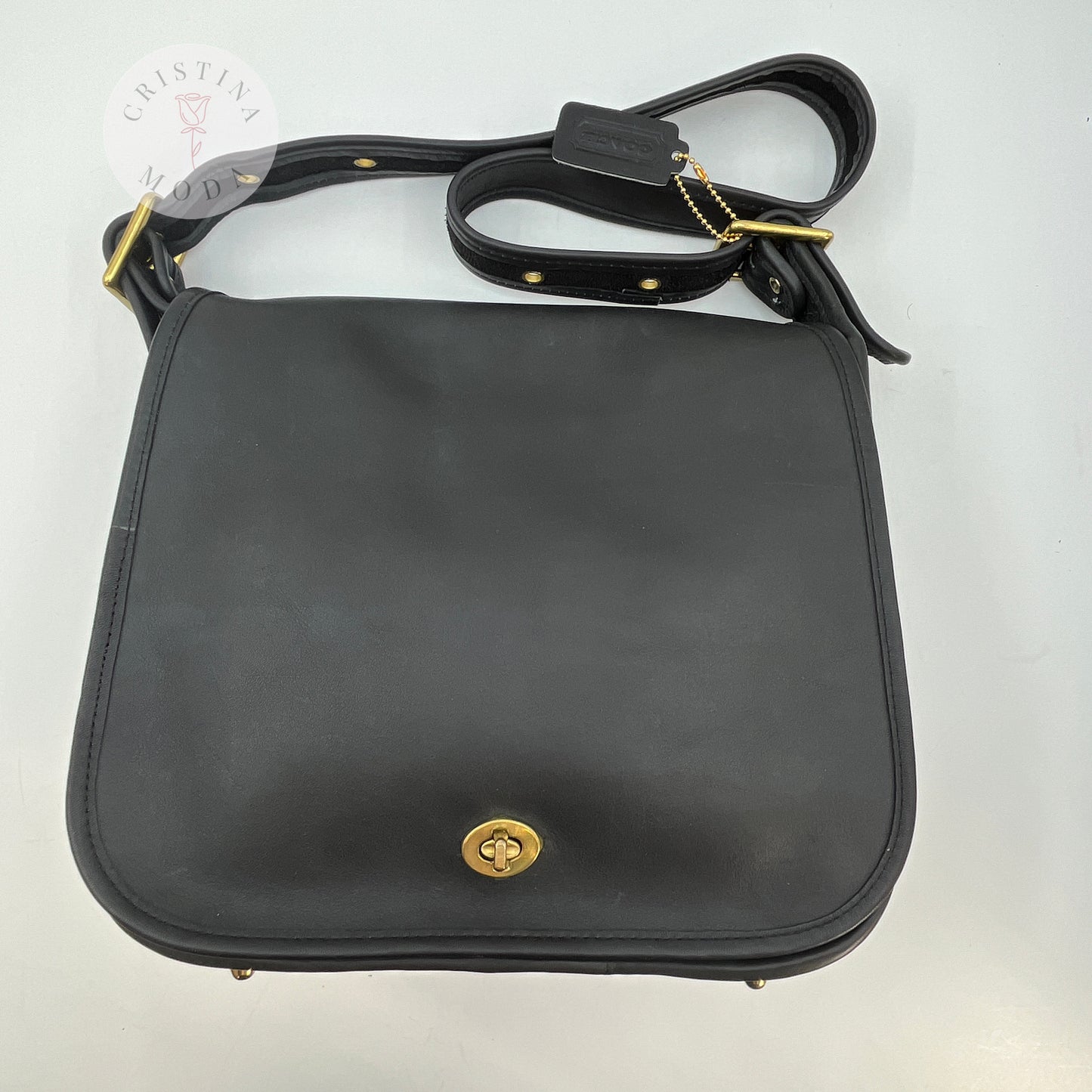 Front of vintage coach stewardess bag