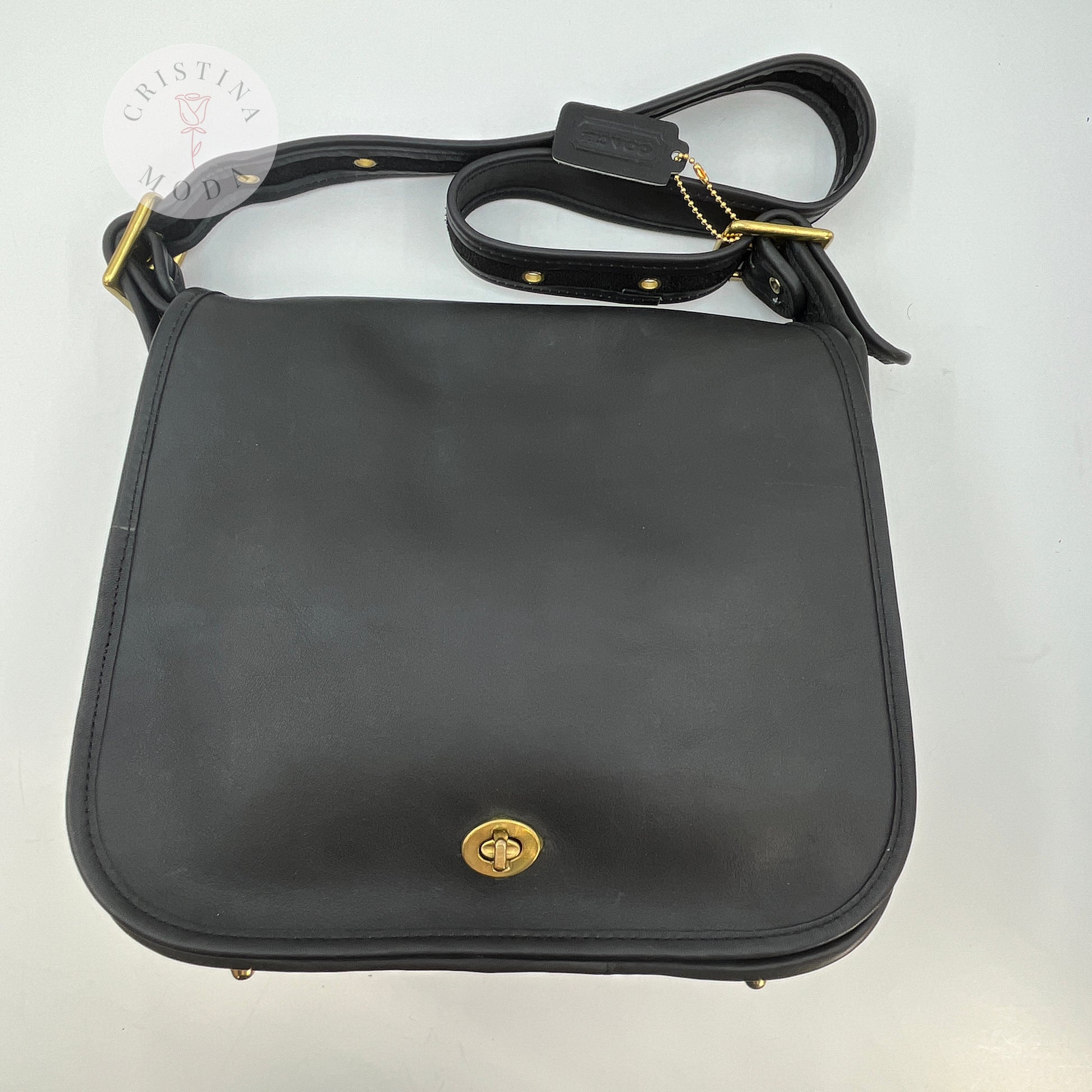 Front of vintage coach stewardess bag