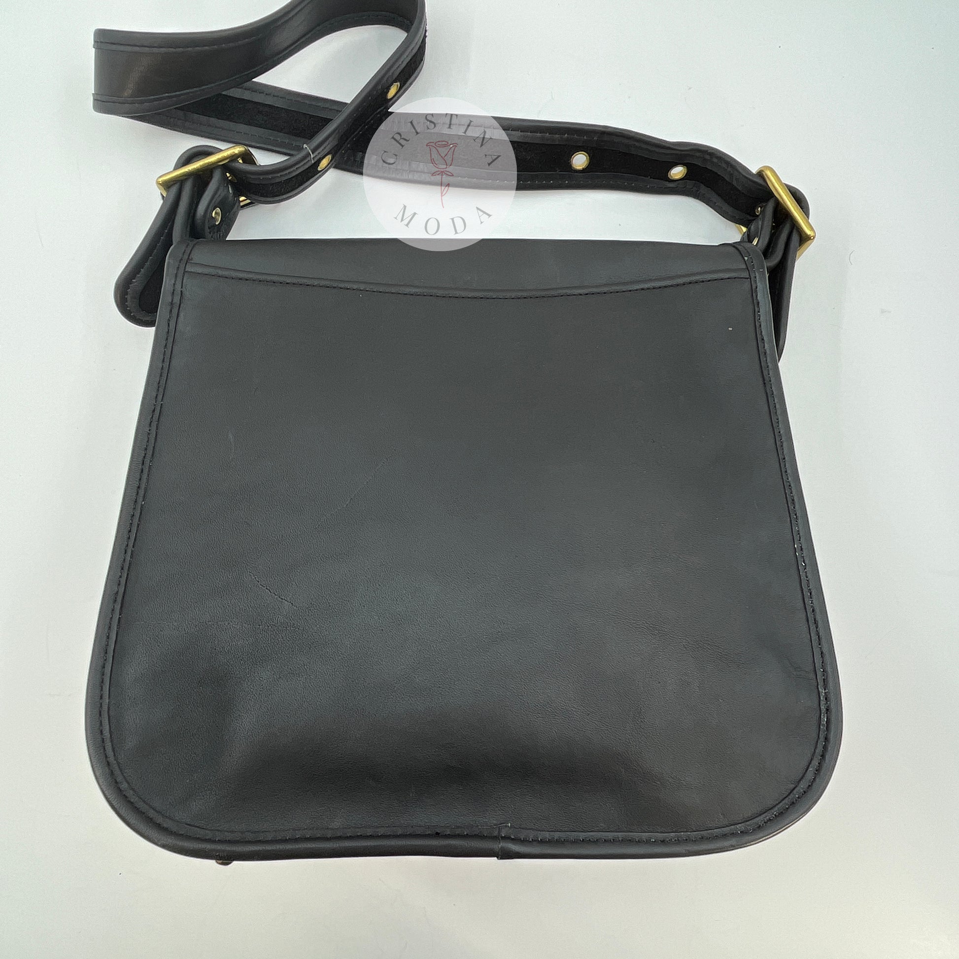 Back of vintage coach stewardess bag