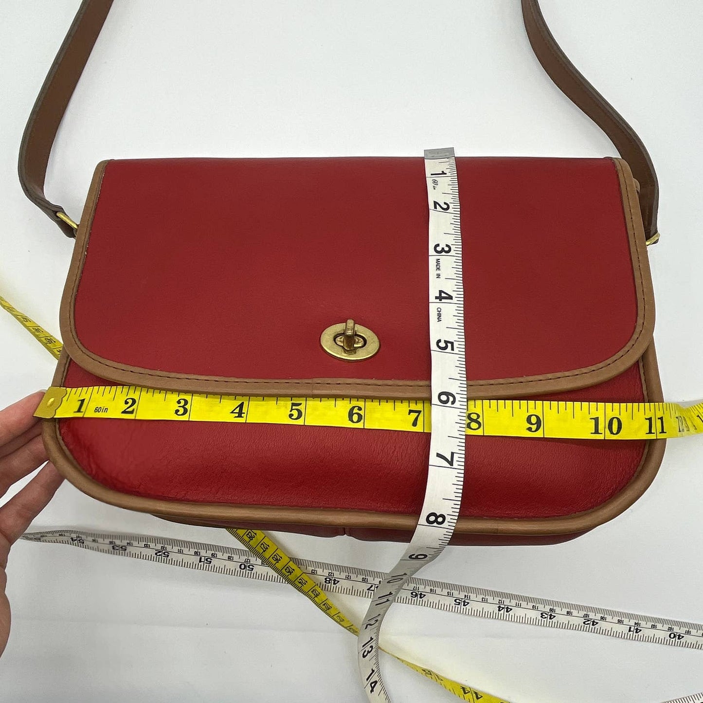 Vintage Coach City Bag Spectator 6790 Red Tabac USA