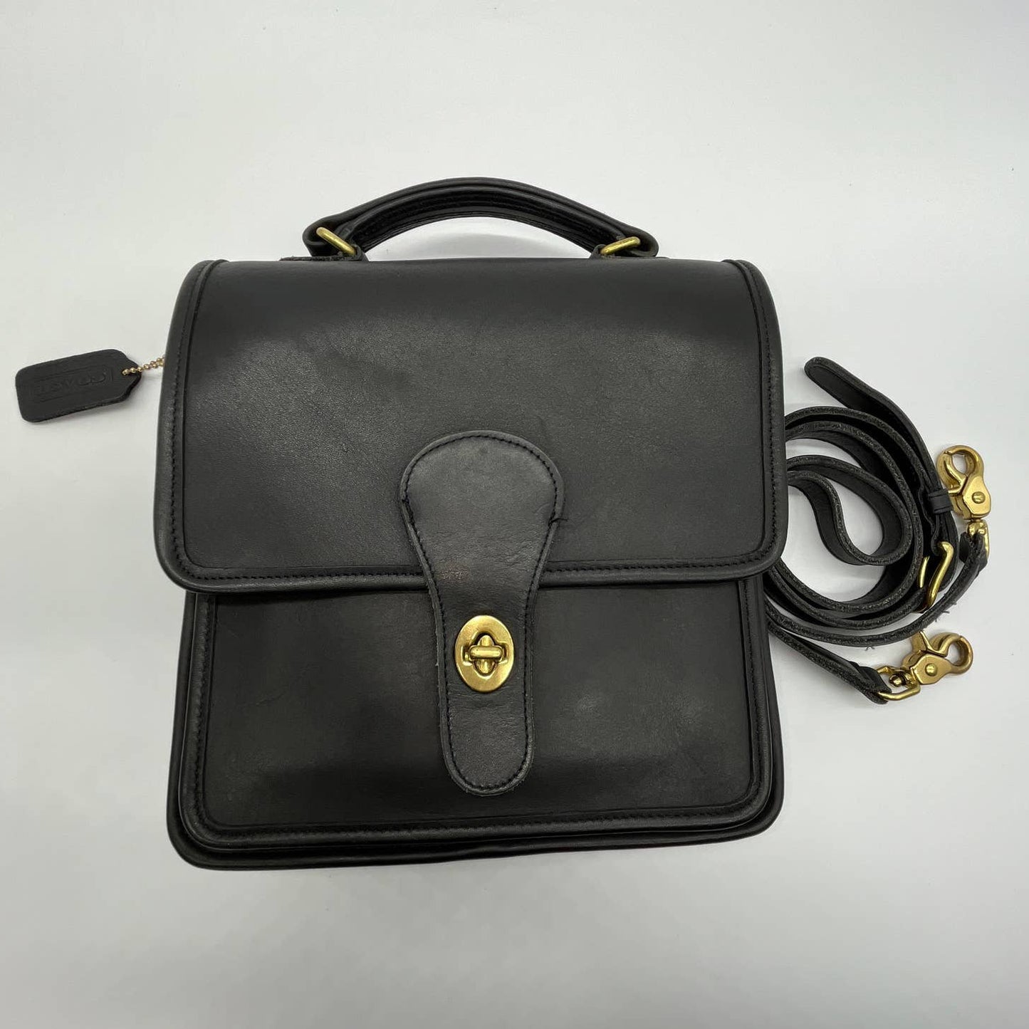 Vintage Coach Station Bag 5130 Black Costa Rica 2000