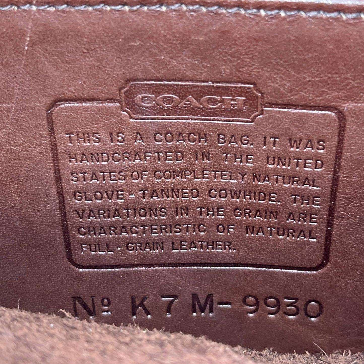 Vintage Coach Murphy Bag 9930 Mahogany Brown USA 1997