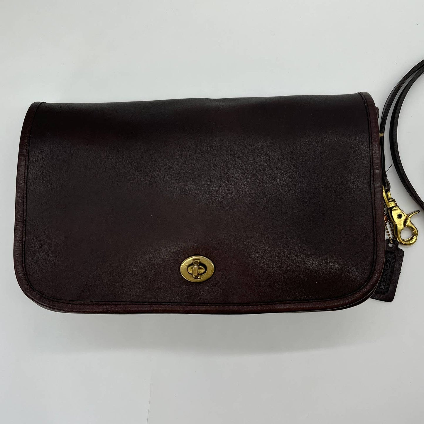 Vintage Coach NYC Convertible Clutch #9635 Mocha Brown