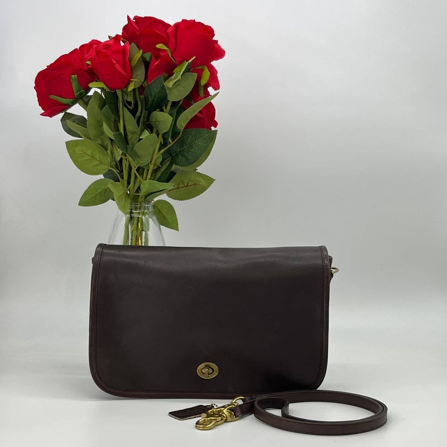 Vintage Coach NYC Convertible Clutch #9635 Mocha Brown