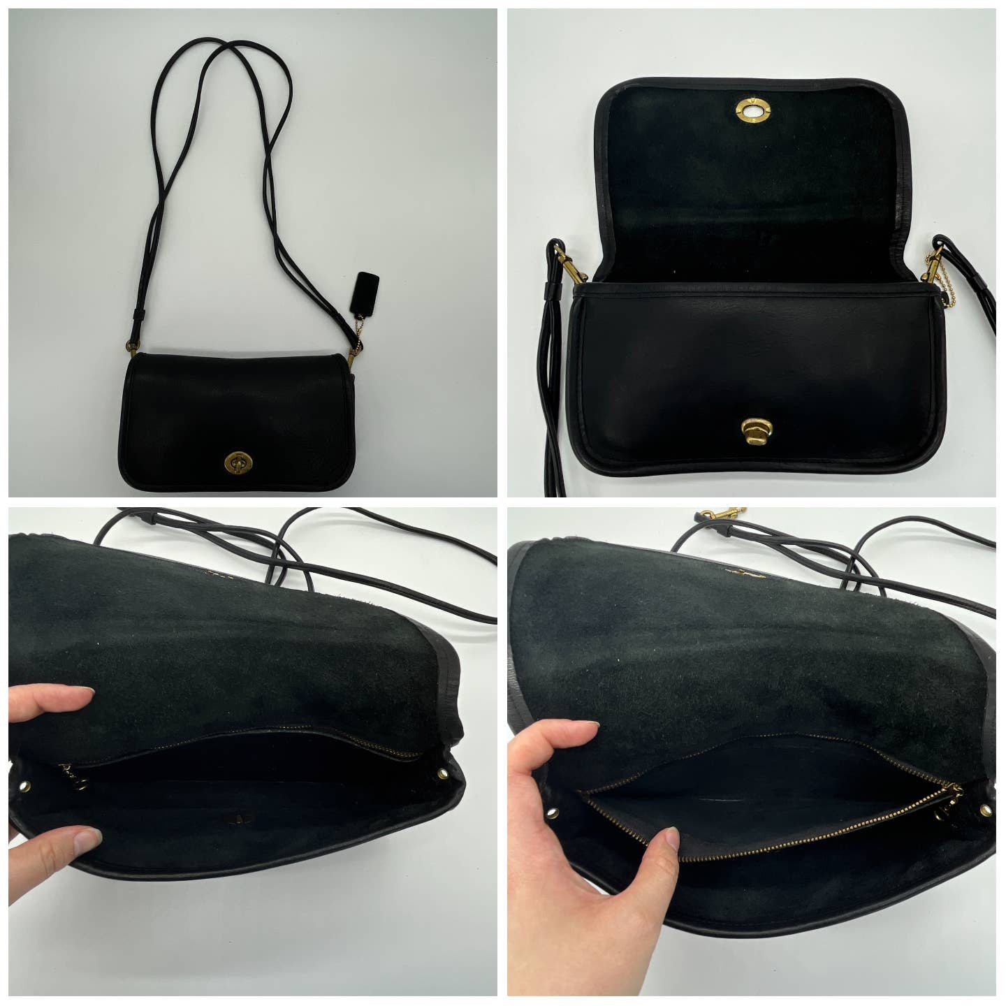 Vintage Coach NYC Mini Clutch #9375 Early Dinky Bag Black