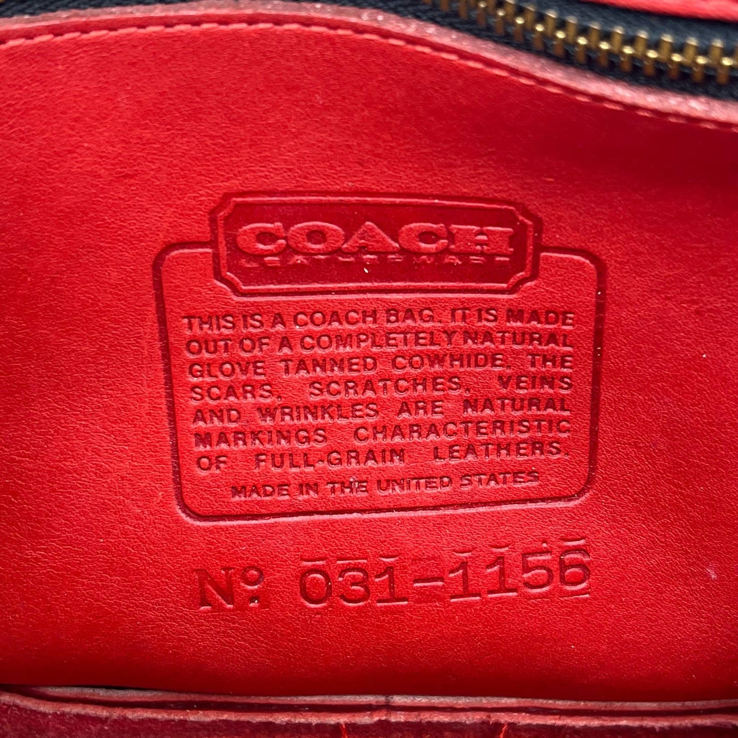 Vintage Coach Chester Bag 9901 USA Red