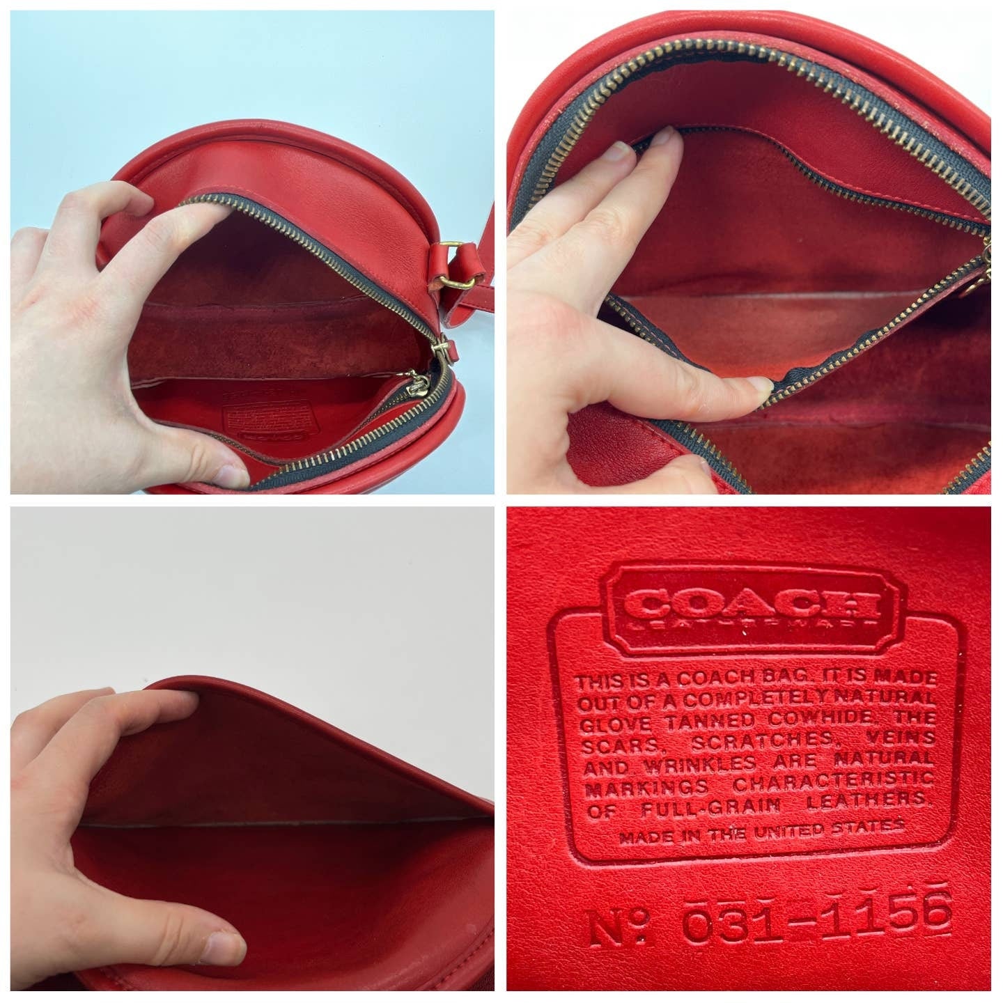 Vintage Coach Chester Bag 9901 USA Red