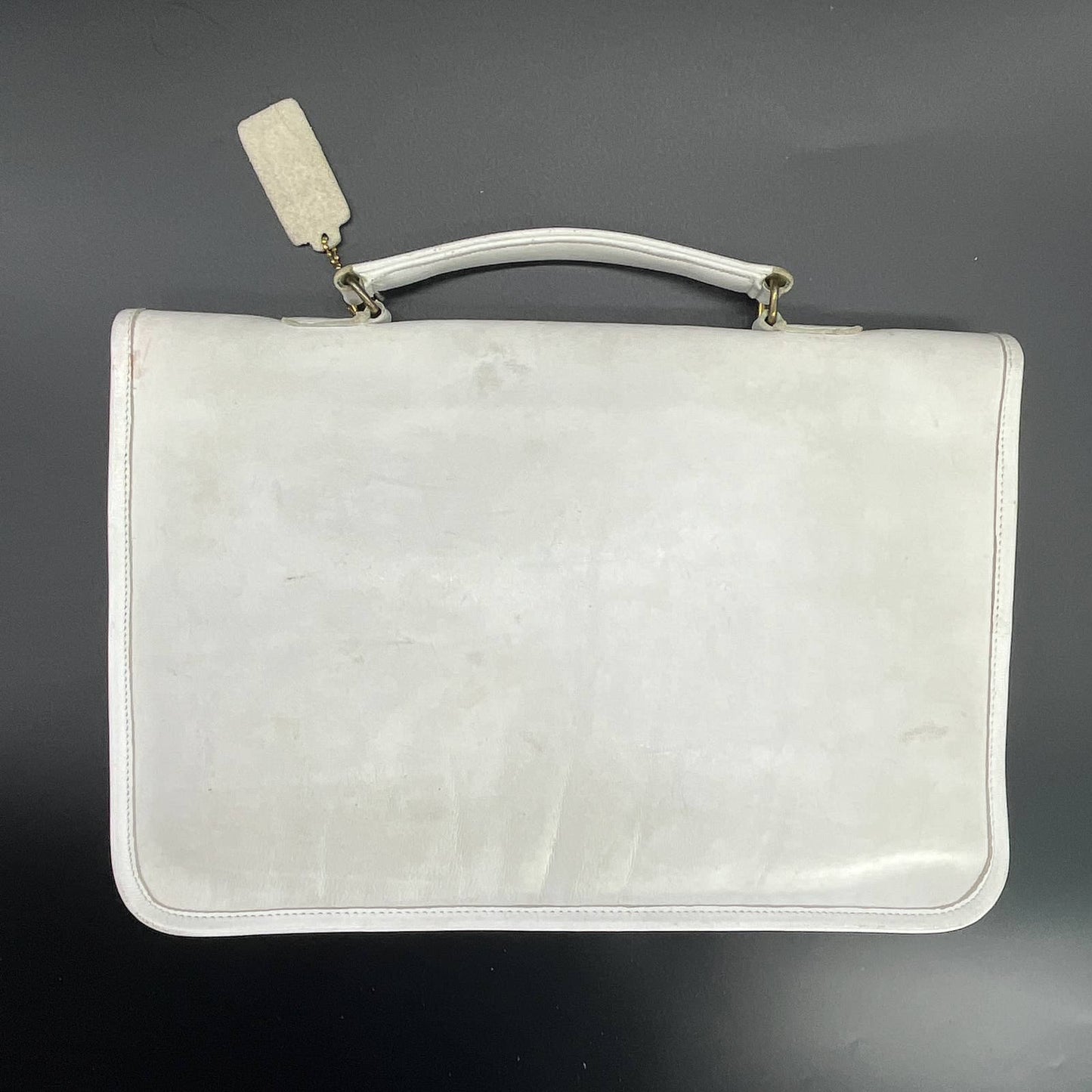 Vintage Coach Pre-Creed 1970's School Bag Clutch 9390 White