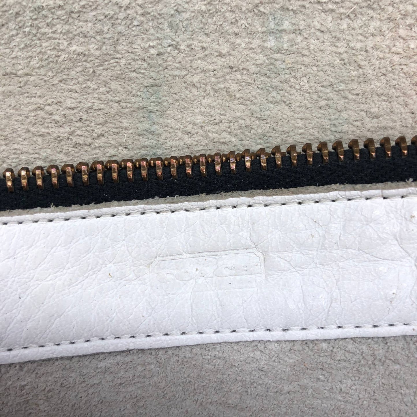 Vintage Coach Pre-Creed 1970's School Bag Clutch 9390 White