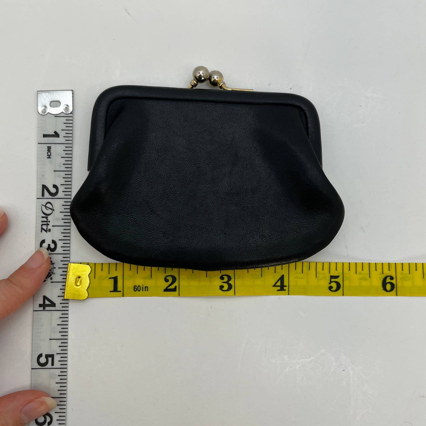 Vintage Coach Kisslock Coin Purse Black