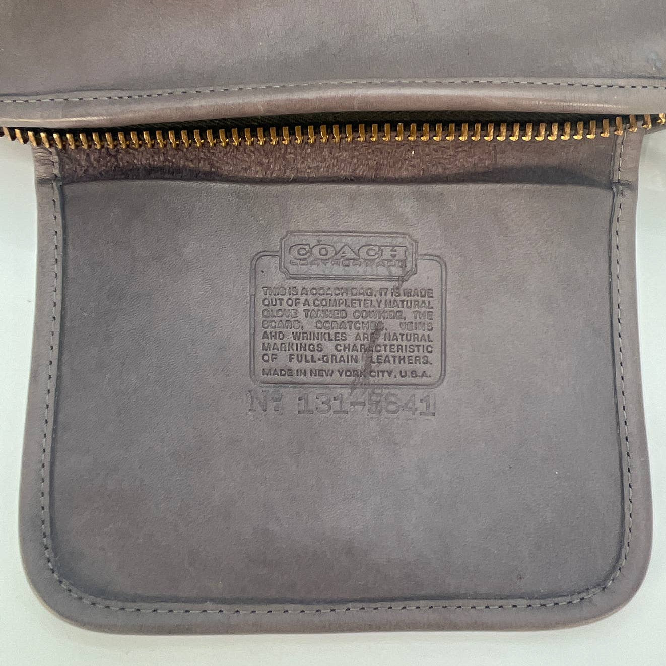 Vintage Coach NYC Madison Satchel 9725 Gray 1980's