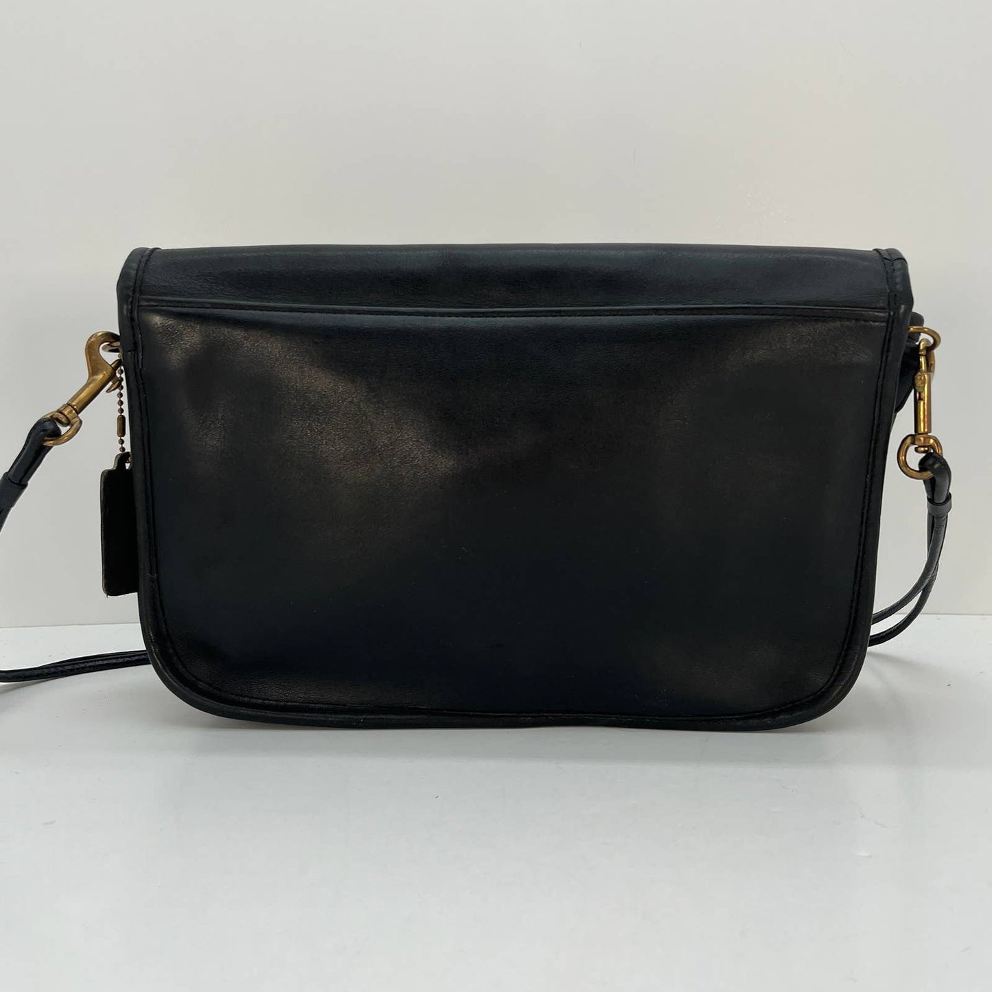 Vintage Coach NYC Early Convertible Clutch Double Strap 9320 Black 1980s