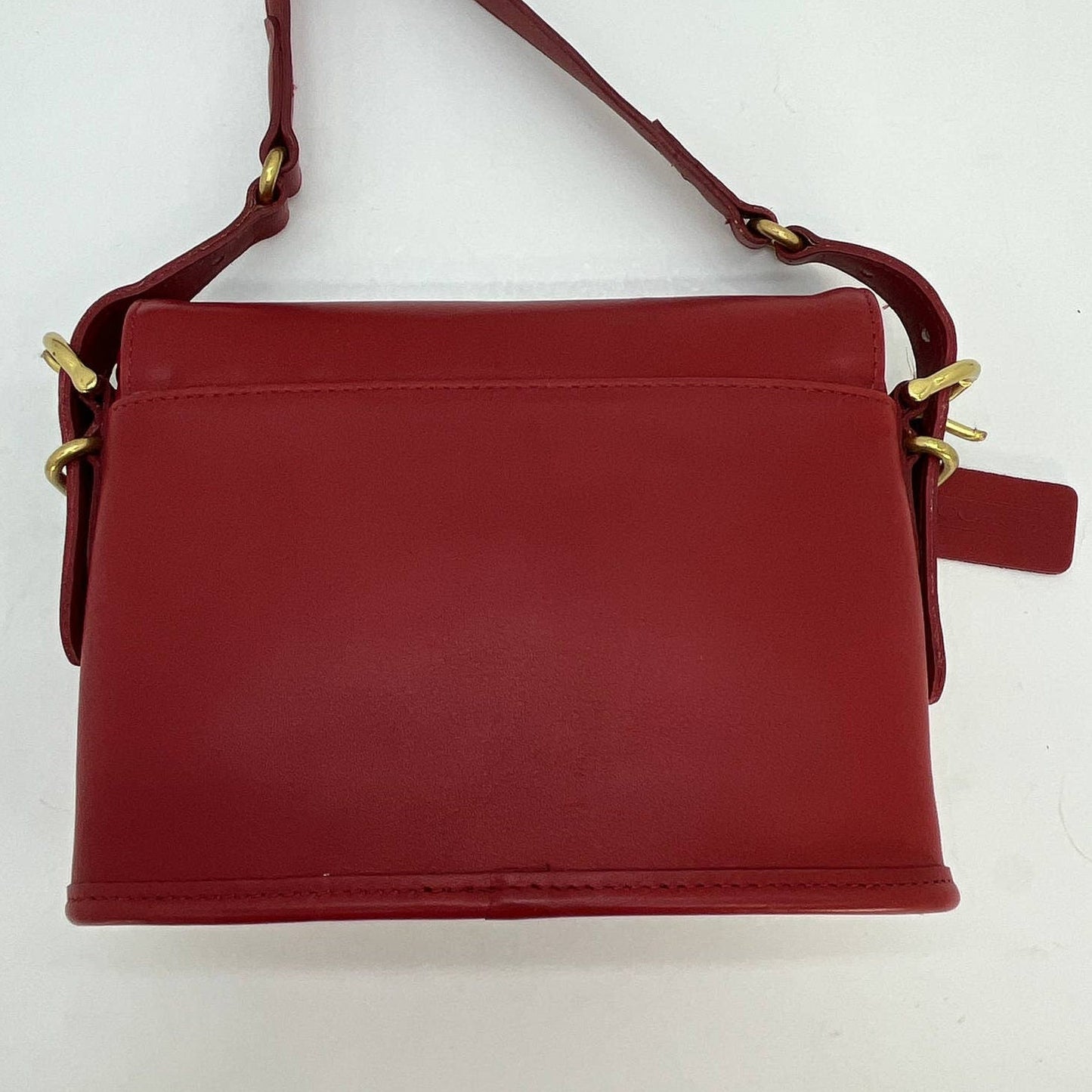 Vintage Coach Equestrian Small Flap Bag 9801 Red USA 1997