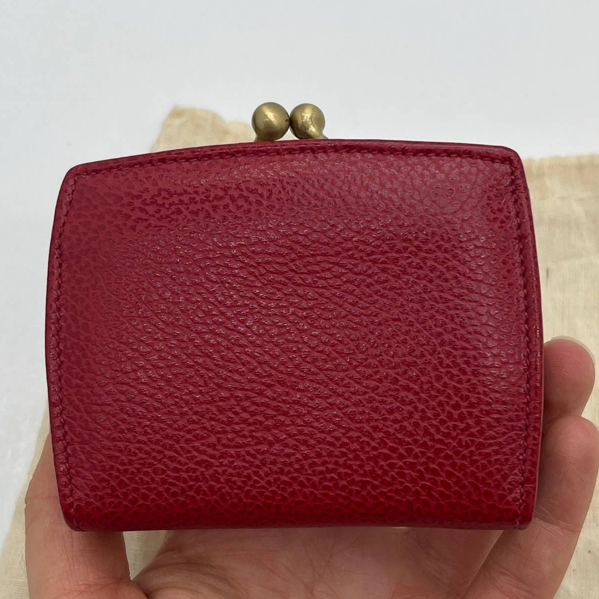 LIKE NEW Vintage Coach Madison Change Purse 4475 Red Italy 1990s