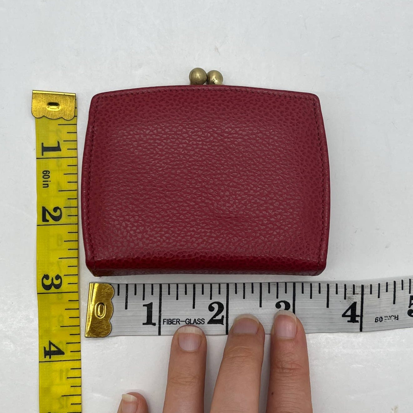 LIKE NEW Vintage Coach Madison Change Purse 4475 Red Italy 1990s