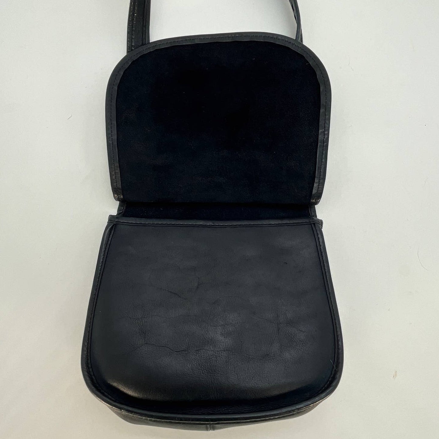 Vintage Coach NYC Saddle Bag Small 9205 Navy